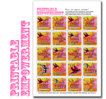 Faux Postage Stamps – Free Printable Empowerment