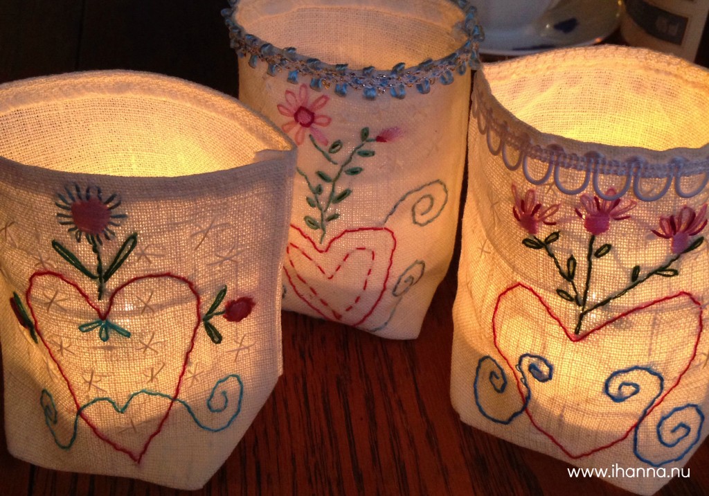 Embroidered Luminaries by iHanna's mom