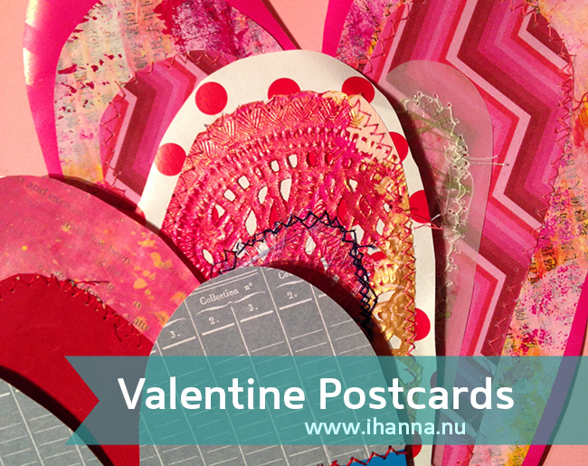 Mixed Media Valentine Cards by iHanna of www.ihanna.nu/tag/valentine
