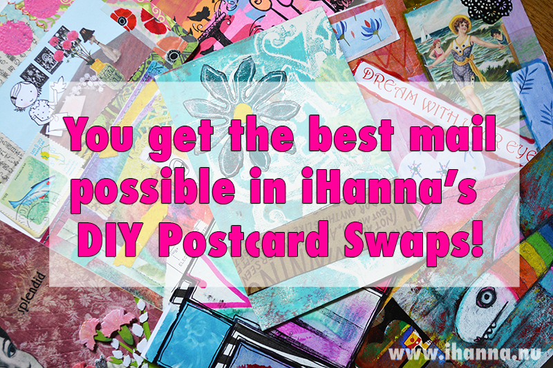 You get the best DIY mail possible in iHanna's DIY Postcard Swaps! #diypostcardswap