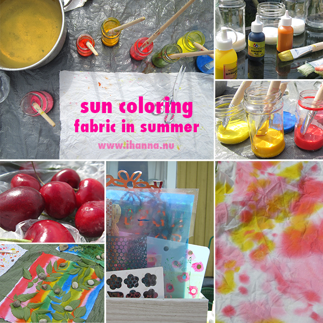 Sun Coloring fabric in Summer with iHanna at www.ihanna.nu #diy
