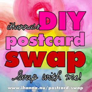 Swap mail art with me in iHannas lovely and fun DIY Postcard Swap