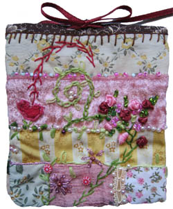 N?lbok i crazy quilting-teknik