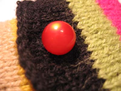 Closeup of the button