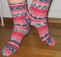 One more on the raspberry socks