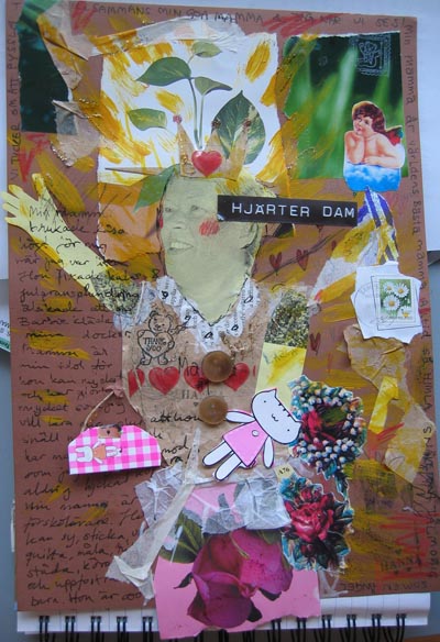 Hjärter dam collage till mamma
