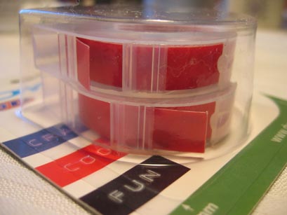 Dymo rolls of writing tape from Clas Ohlson