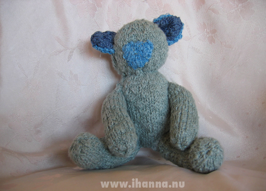 Knitted teddy bear without eyes almost finished - by iHanna Photo copyright Hanna Andersson