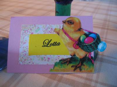 Easter seating card