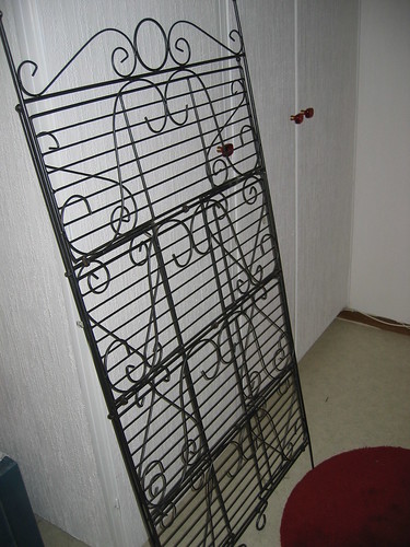 A cast iron flower shelf for the balcony thrift find