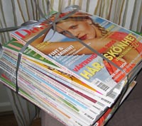 18 st Damernas värld Thrifted finds for a collage artist fashion magazines in Swedish