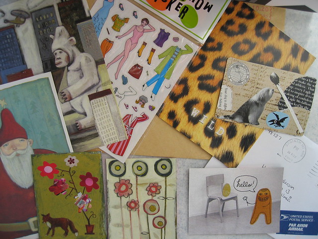More painted and collage ATCs in the mail for iHanna  (Photo copyright H. Andersson)