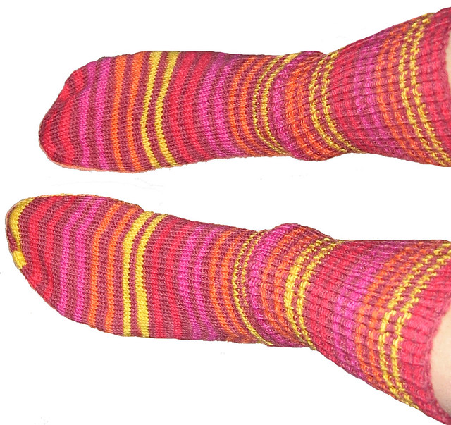 Regia knitted striped socks by iHanna (Photo copyright H. Andersson)