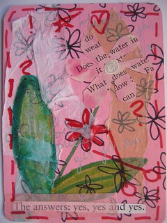 The Yes Flower ATC made by iHanna 2005 (Copyright H. A.)