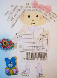 Paper doll collage scrap girl by iHanna inspired by artist Ana Ventura