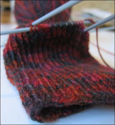 Autumncolored handknit socks for a boyfriend