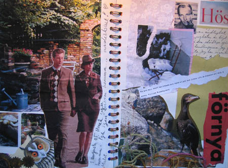 A tweed autumn art journal spread 2005 by iHanna