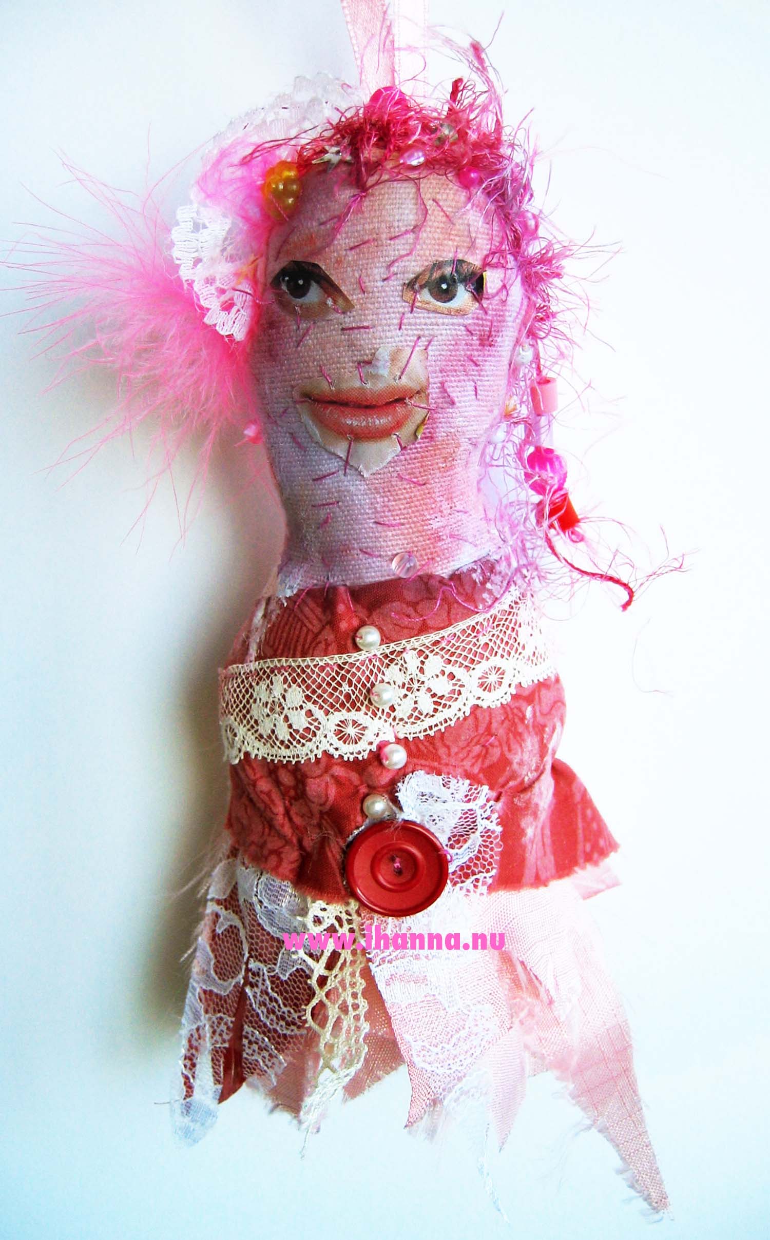 Textile art doll by iHanna