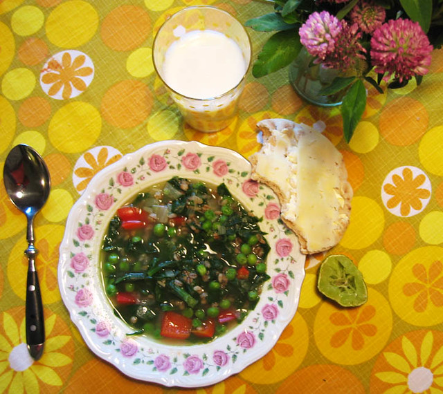Homemade vegetarian soup by me
