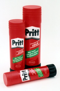 Red Pritt glue stick my favorite at the moment