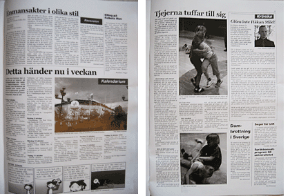 Spread in the school magazine made by me 2005