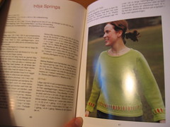 Spread from Katarina Brieditis book Lust att sticka the sweater Springa