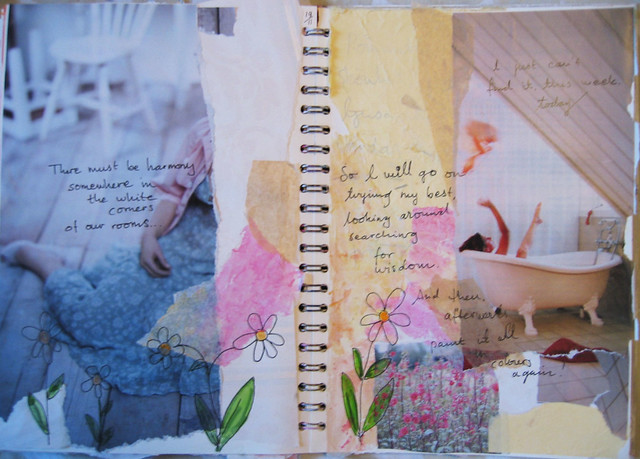 There must be harmony art journal spread from 2005
