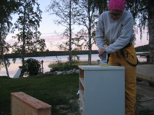 Remake of a byrå at Tavelsjö with great view as i am working 2005