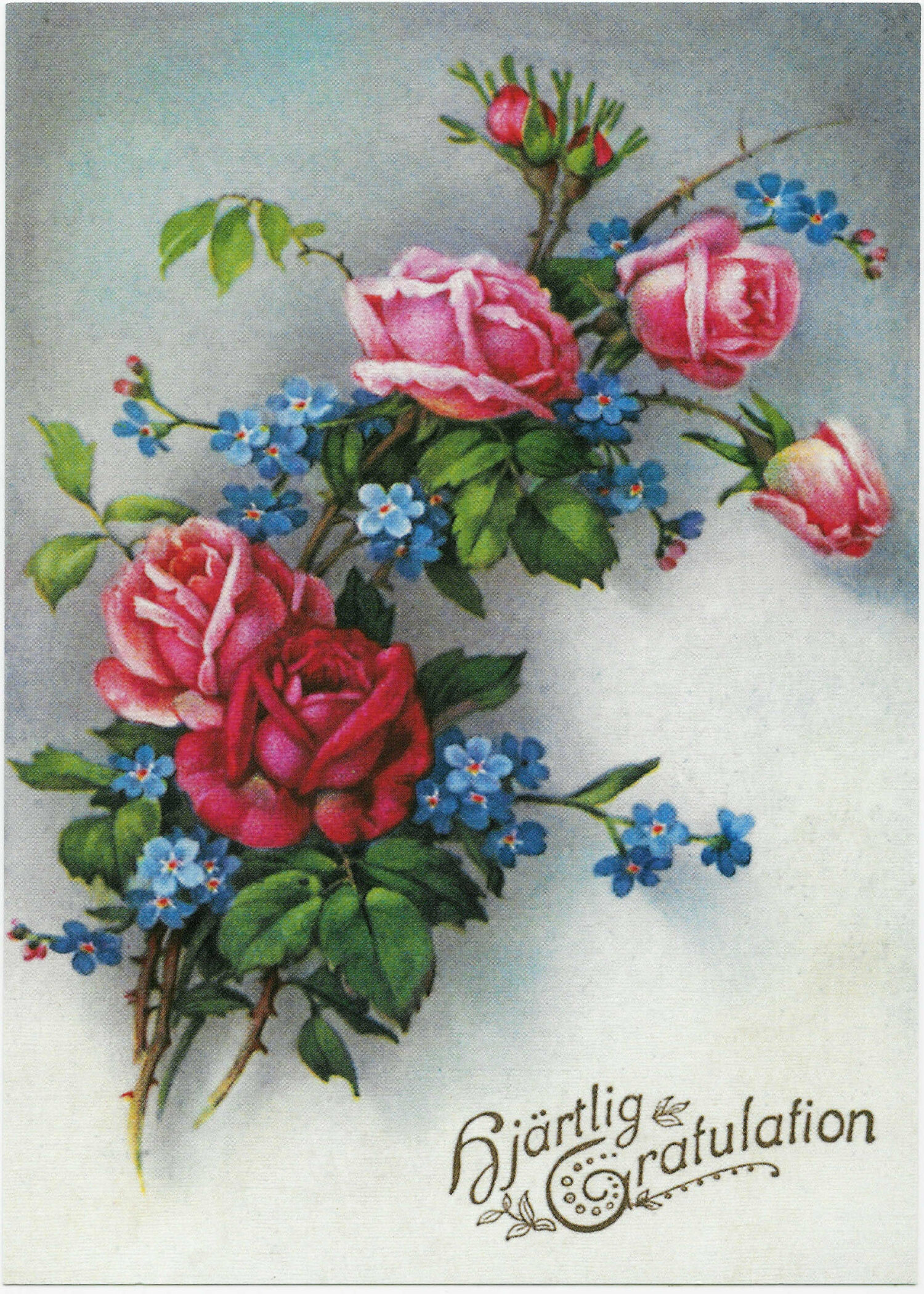 Vintage Swedish greeting card