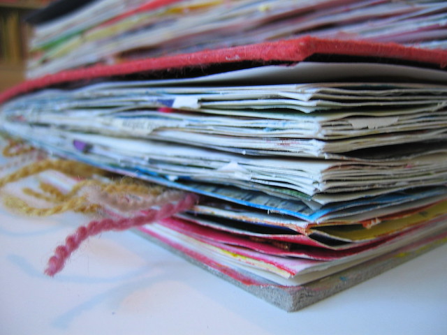 My fist couple of Art journals (Photo Copyright H. Andersson) 2005