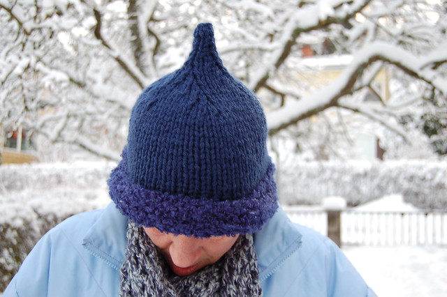 Blue cap with mom inside