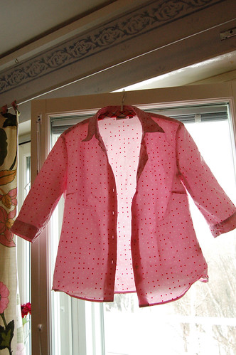Dotted shirt thrifted pink  (Photo Copyright Hanna Andersson) 2006