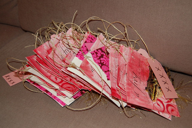 Chunky book pages handmade by iHanna spread and and ready to be mailed for the book swap