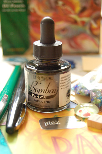 Black India Ink from a trade with Kate and sent in happy mail from Sweet Pea Kate 2006