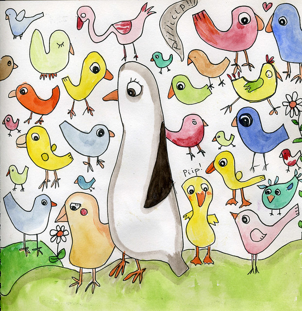 52 resources of inspiration - Bird squad doodle by iHanna (Copyright H. Andersson) 2006
