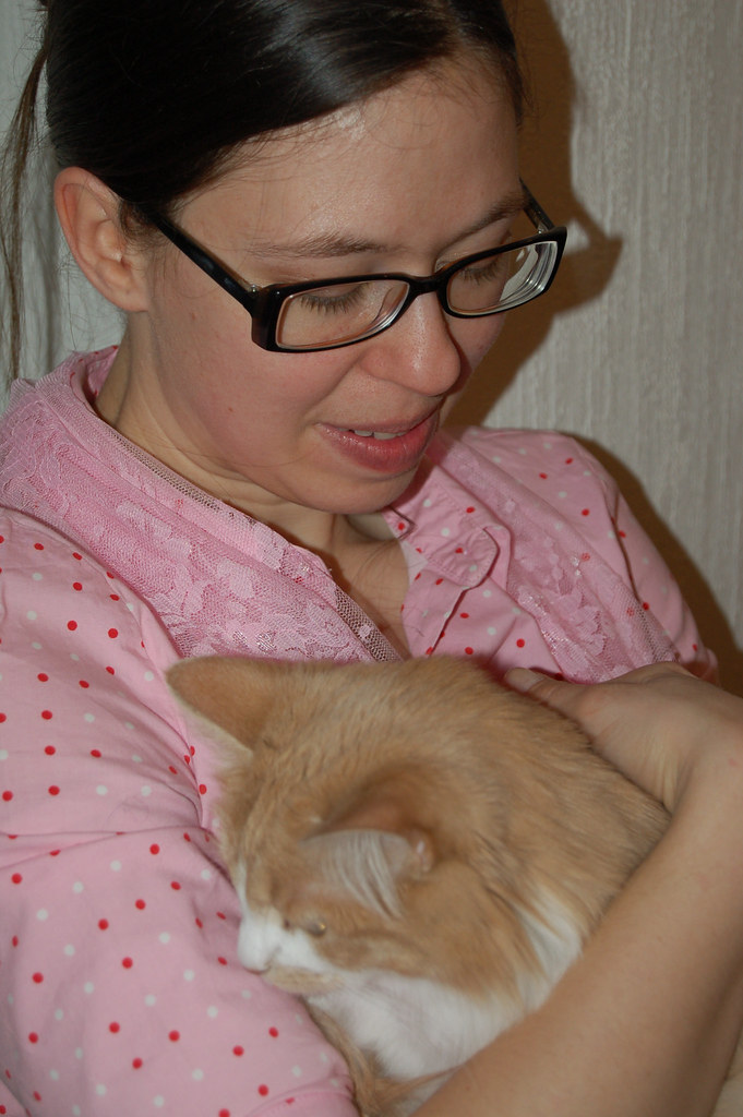 Me 30 years old & my cat Smilla new member of the family 2006