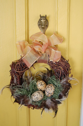 Easter egg wreath at moms house 2006