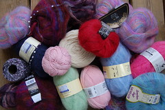 Mohair yarn and other yarn qualities from Marika (Photo copyright H. Andersson)