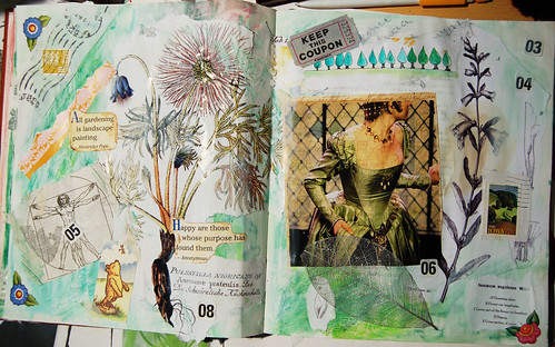 Book of dreams altered book All gardening is landscape painting by iHanna (Photo copyright H. Andersson)