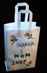 Paper bag decorated by my mom for me (Photo copyright H. Andersson) 2006