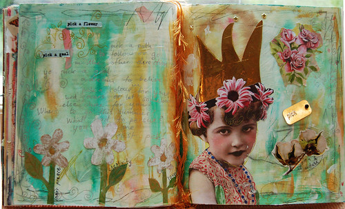 Pick a goal - Book of Dreams spread using something made out of metal (Copyright H. Andersson) 2006