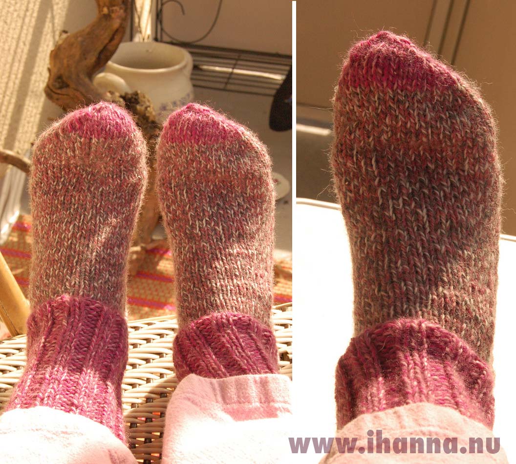 Knitted socks in Raggi yarn made by iHanna (Photo copyright Hanna Andersson)