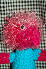 Hairy Crocheted Amigurumi the Dude designed and made by iHanna 2005 (Copyright H. A.)