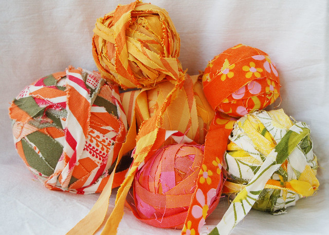Fabric yarn for a rag carpet in the making (Photo copyright Hanna Andersson) 2006