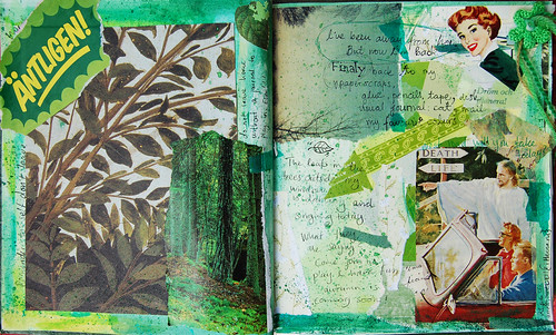 Green journal spread in Lisas travel journal 2006 (Photo Copyright Hanna Andersson)