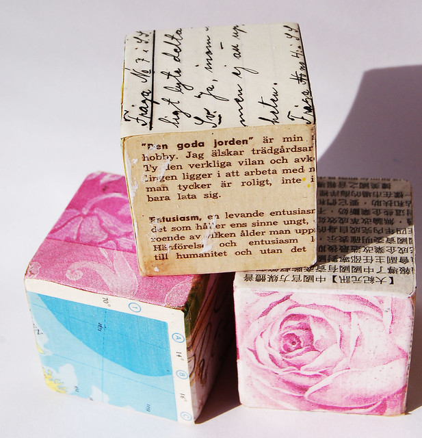 Art Collage Cubes in wood by iHanna (Copyright Hanna Andersson) 2006