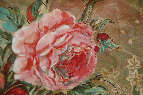 Pink rose on beige fabric Somebody knows my tastes rather well gifts for iHanna out of the blue