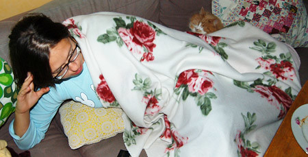 me and Smilla watching TV