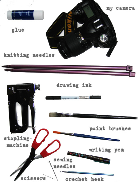 Tools of the trade in iHanna craft and art