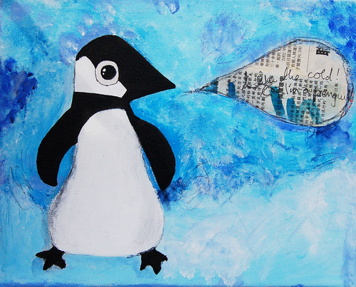 The Cool Penguin of iHanna painting 2006